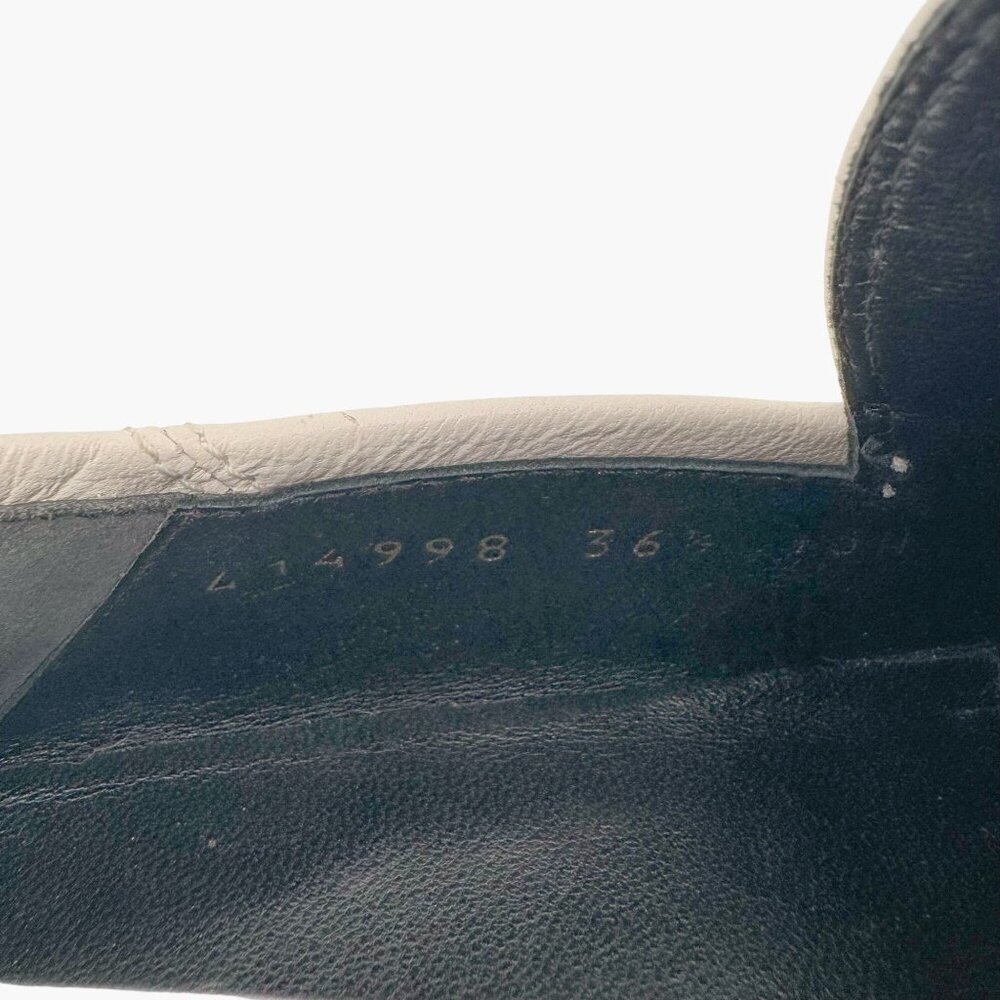 Gucci Brixton Horsebit Loafers EU 36.5 US 6.5 White Leather Flat Buckle Shoe - Picture 10 of 13